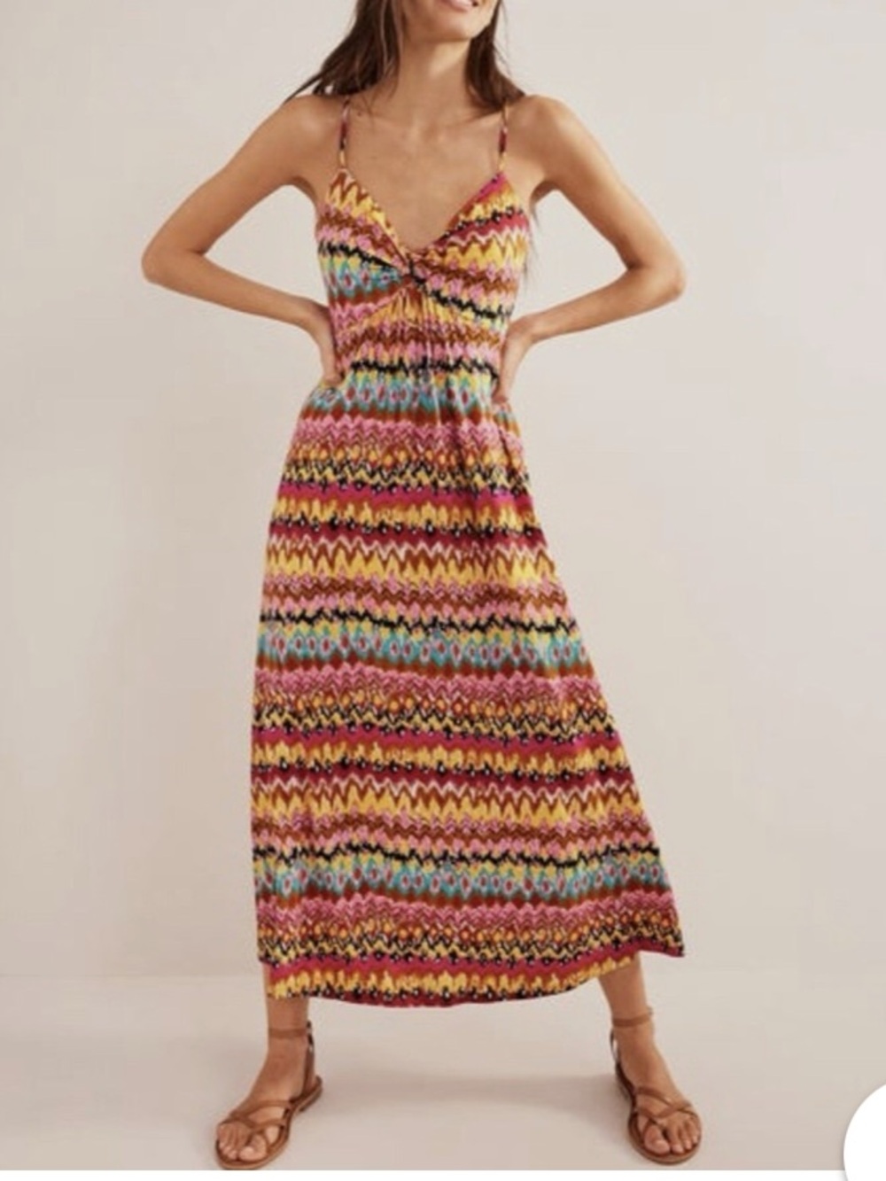 Boden Strappy Colorful Maxi Dress